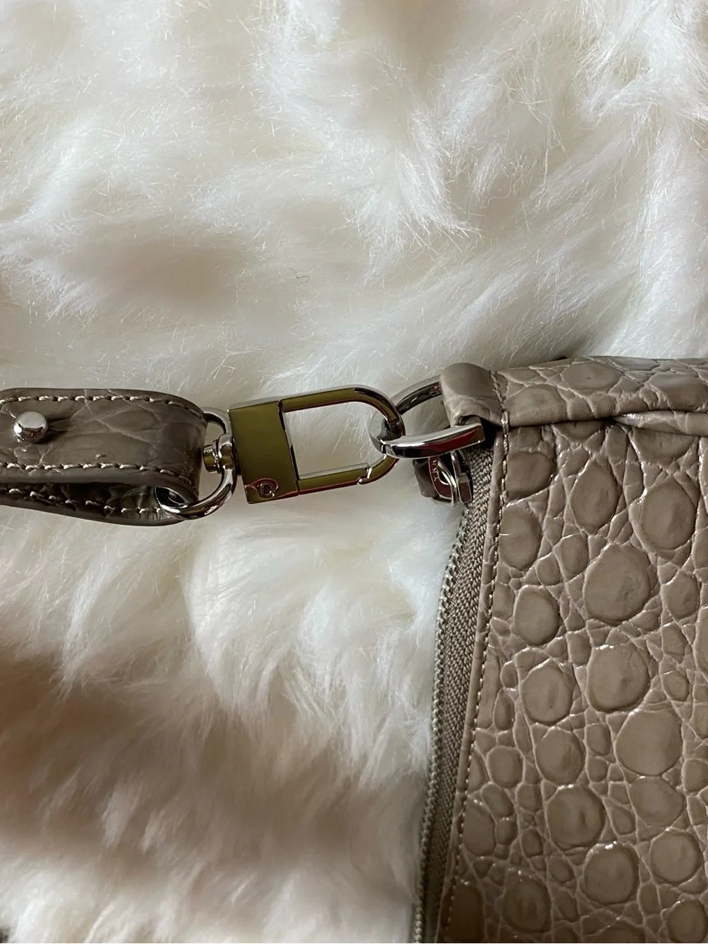 🔥NWT🔥 BY FAR, Rachel Croc-Embossed Leather Shoulder Bag